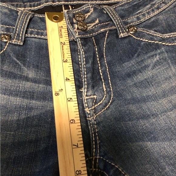 Miss me women’s 30 inseam 33 rhinestone embroidered embellished western jeans - Picture 7 of 8